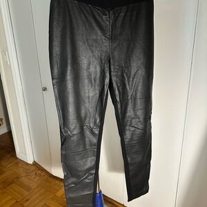 LK Bennett Black Vegan Leather Leggings size 14